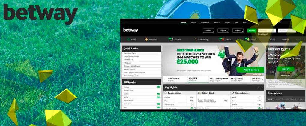 Betway is sports betting site and app